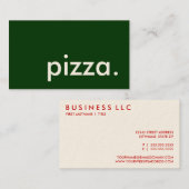 pizza. visitekaartje (Voorkant / Achterkant)