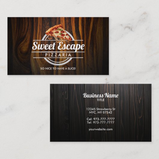  Pizza visitekaartjes (Voorkant / Achterkant)