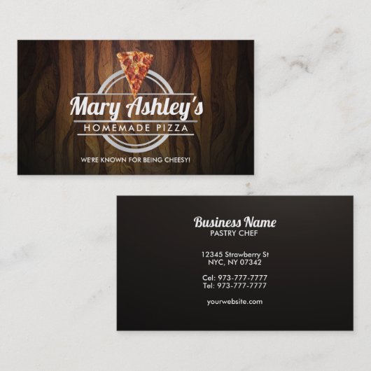  Pizza visitekaartjes (Voorkant / Achterkant)