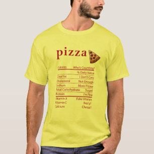 Pizza Voedingsfeiten Grappige Thanksgiving Kerstmi T-shirt