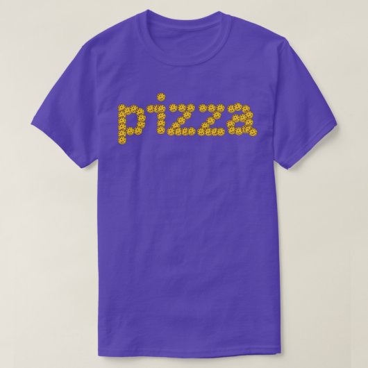 Pizza Voedsel Typografie T-shirt (Design voorkant)