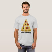 Pizza Voedselpiramide Grappig T-Shirt (Voorkant volledig)