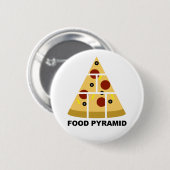 Pizza Voedselpiramide Grappige Knop Badge Speld Ronde Button 5,7 Cm (Voorkant /achterkant)