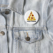 Pizza Voedselpiramide Grappige Knop Badge Speld Ronde Button 5,7 Cm (In situ)