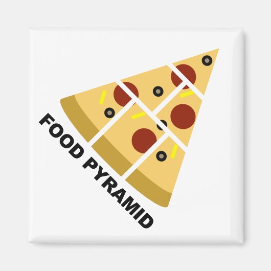 Pizza Voedselpiramide Grappige Koelkastmagneet Magneet (Voorkant)