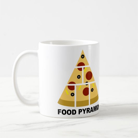 Pizza Voedselpiramide Grappige Mok of Reis Mok (Links)