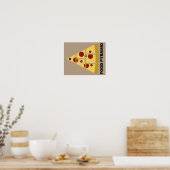 Pizza Voedselpiramide Grappige Poster Bord (Keuken)