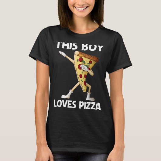 Pizza voor Kinder jongens Pizza Slice Italiaans vo T-shirt (Voorkant)