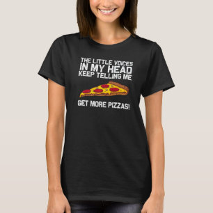 Pizza voor mannen Italiaans voedsel pizza pepperon T-shirt