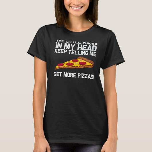 Pizza voor mannen Italiaans voedsel pizza pepperon T-shirt (Voorkant)