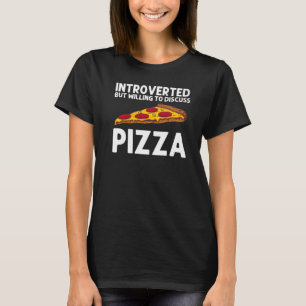 Pizza voor mannen Italiaans voedsel pizza pepperon T-shirt