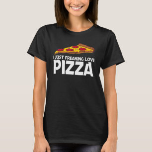 Pizza voor mannen Italiaans voedsel pizza pepperon T-shirt