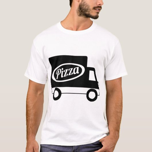 Pizza Vrachtwagen Lokale levering Werknemer Unifor T-shirt (Voorkant)