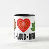 Pizza Vredesteken Tomaat Hart en Basilicum Bladere Mok (Midden)