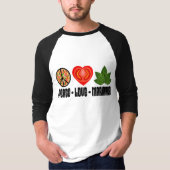 Pizza Vredesteken Tomaat Hart en Basilicum Bladere T-shirt (Voorkant)