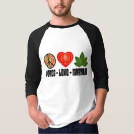 Pizza Vredesteken Tomaat Hart en Basilicum Bladere T-shirt
