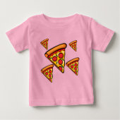 Pizza Vrijdag Design - Baby Fine Jersey T-Shirt (Voorkant)