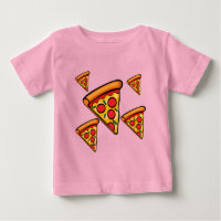 Pizza Vrijdag Design - Baby Fine Jersey T-Shirt