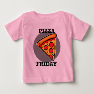 Pizza Vrijdag Design - Baby Fine Jersey T-Shirt