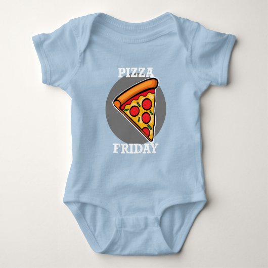 Pizza Vrijdag Design - Baby Jersey Bodysuit (Voorkant)