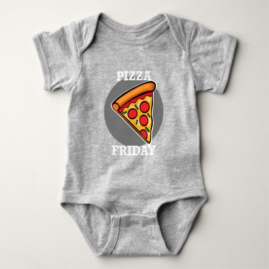Pizza Vrijdag Design - Baby Jersey Bodysuit (Voorkant)