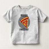Pizza Vrijdag Design - Toddler Fine Jersey T-Shirt (Voorkant)