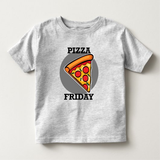 Pizza Vrijdag Design - Toddler Fine Jersey T-Shirt (Voorkant)