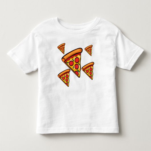 Pizza Vrijdag Design - Toddler Fine Jersey T-Shirt (Voorkant)