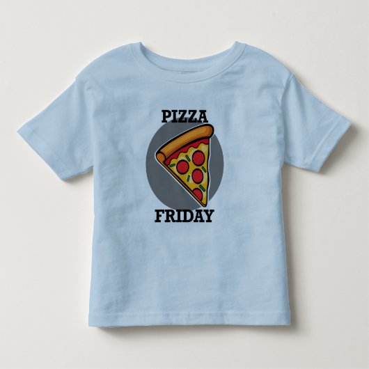Pizza Vrijdag Design - Toddler Fine Jersey T-Shirt (Voorkant)