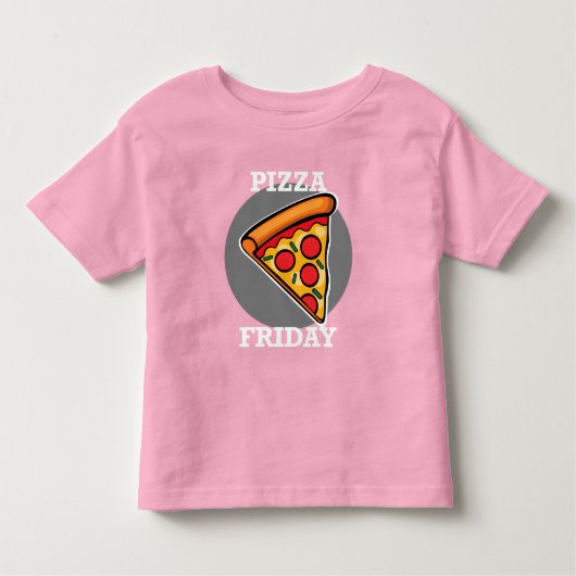 Pizza Vrijdag Design - Toddler Fine Jersey T-Shirt (Voorkant)