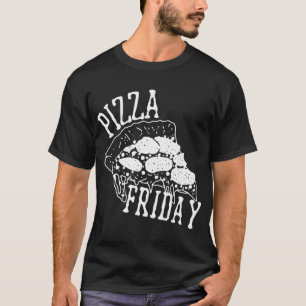Pizza vrijdag Grappige Pizza Party Nacht T-shirt