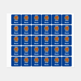 Pizza-vrijdagontwerp - Etiket voor kleine vierkant Labels