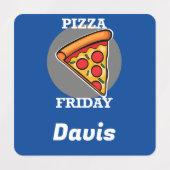 Pizza-vrijdagontwerp - Etiket voor kleine vierkant Labels (Design 1)