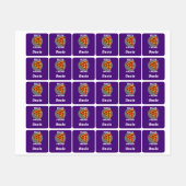 Pizza-vrijdagontwerp - Etiket voor kleine vierkant Labels (Vel)