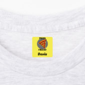 Pizza-vrijdagontwerp - Etiket voor kleine vierkant Labels (Aangebracht)