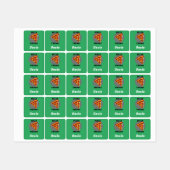 Pizza-vrijdagontwerp - Etiket voor kleine vierkant Labels (Vel)