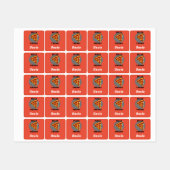 Pizza-vrijdagontwerp - Etiket voor kleine vierkant Labels (Vel)