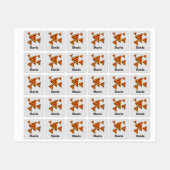 Pizza-vrijdagontwerp - Etiket voor kleine vierkant Labels (Vel)