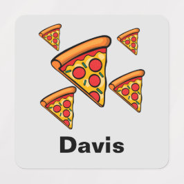 Pizza-vrijdagontwerp - Etiket voor kleine vierkant Labels