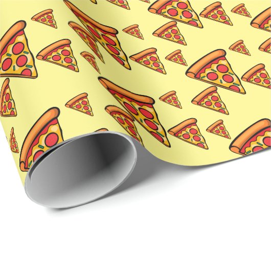 Pizza-vrijdagontwerp - Matte Wrapping Paper Cadeaupapier (Rol Hoek)
