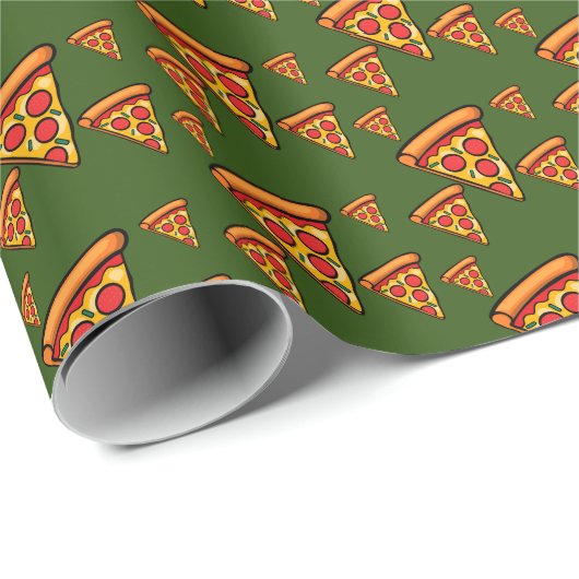 Pizza-vrijdagontwerp - Matte Wrapping Paper Cadeaupapier (Rol Hoek)