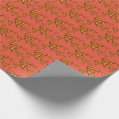 Pizza-vrijdagontwerp - Matte Wrapping Paper Cadeaupapier (Hoek)