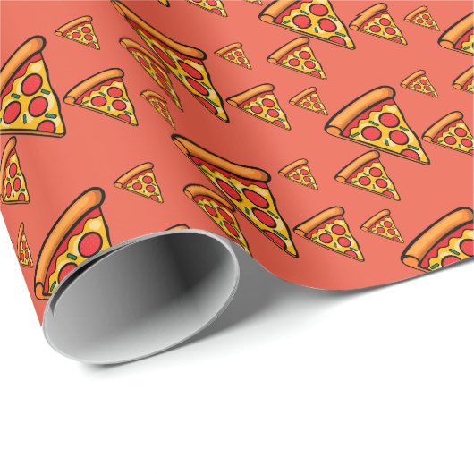 Pizza-vrijdagontwerp - Matte Wrapping Paper Cadeaupapier (Rol Hoek)