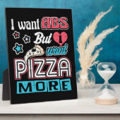 Pizza vs ABS - Bulking Dieet - Grappige Carbs Nieu Fotoplaat (Zijkant)