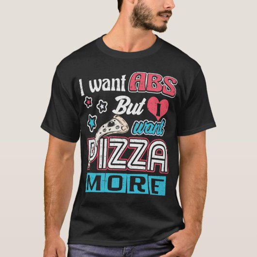Pizza vs ABS - Bulking Dieet - Grappige Carbs Nieu T-shirt (Voorkant)