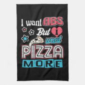 Pizza vs ABS - Bulking Dieet - Grappige Carbs Nieu Theedoek (Verticaal)