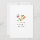 Pizza "Waar waren ze" Vrijgezellenfeest spel Kaart (Achterkant)