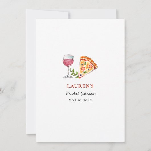 Pizza "Waar waren ze" Vrijgezellenfeest spel Kaart (Achterkant)