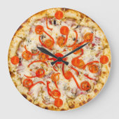 Pizza Wall Clock Grote Klok (Voorkant)