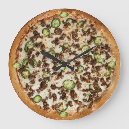 Pizza Wall Clock Grote Klok (Voorkant)